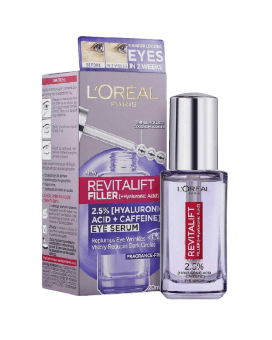 Daily Vanity Beauty Awards 2024 Best Skincare L&#8217;OREAL PARIS Revitalift Hyaluronic Acid Eye Serum Voted By Beauty Experts