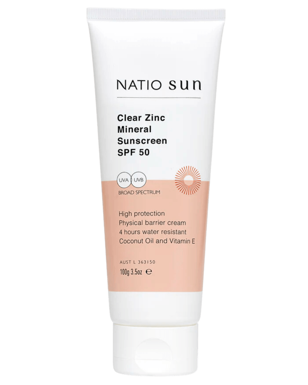 Daily Vanity Beauty Awards 2024 Best Skincare Natio Clear Zinc Mineral Sunscreen SPF 50 Voted By Beauty Experts