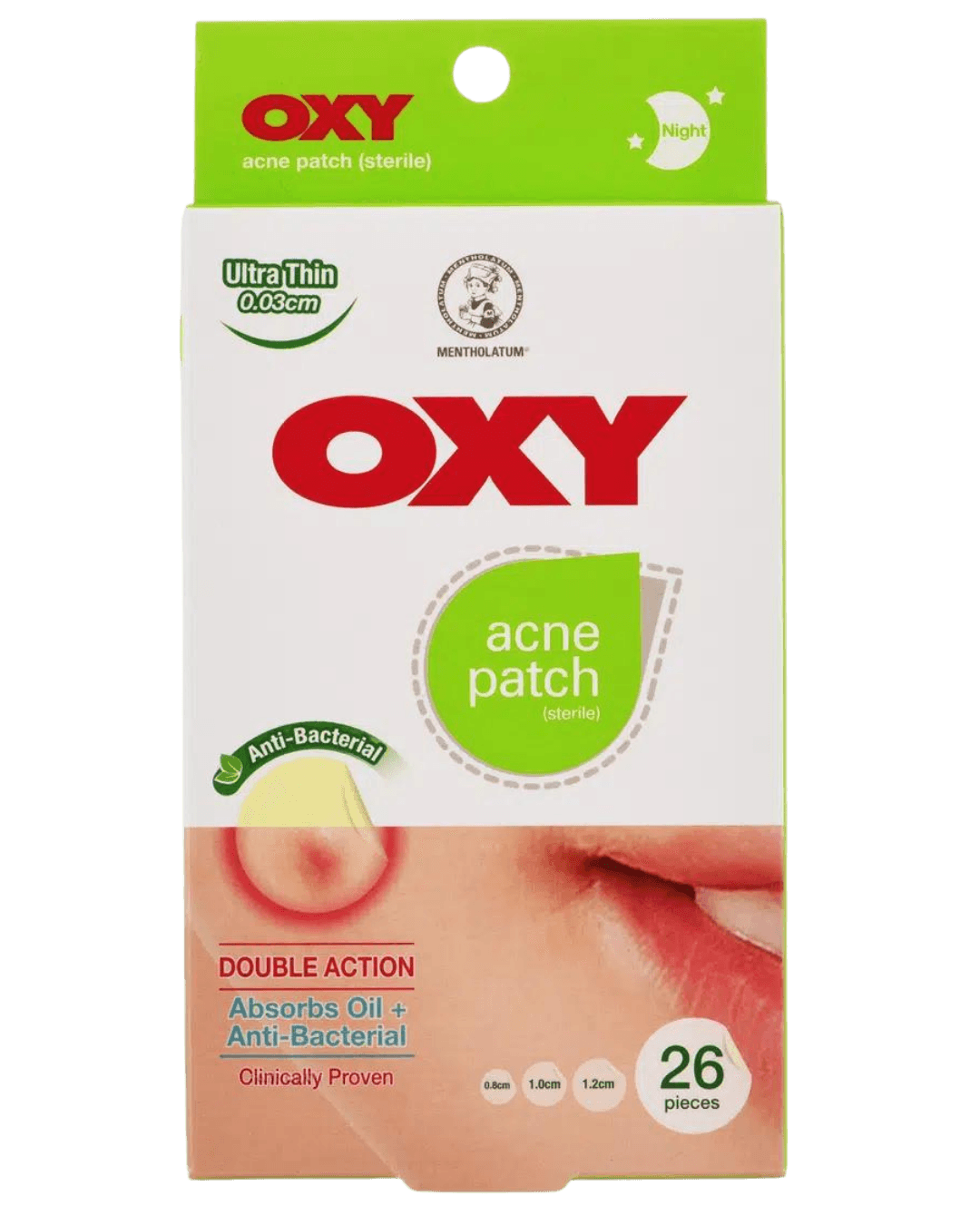 Daily Vanity Beauty Awards 2024 Best  Oxy Anti-Bacterial Acne Patch 0.03cm 26s Night Voted By Beauty Experts